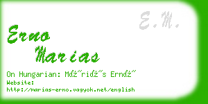 erno marias business card